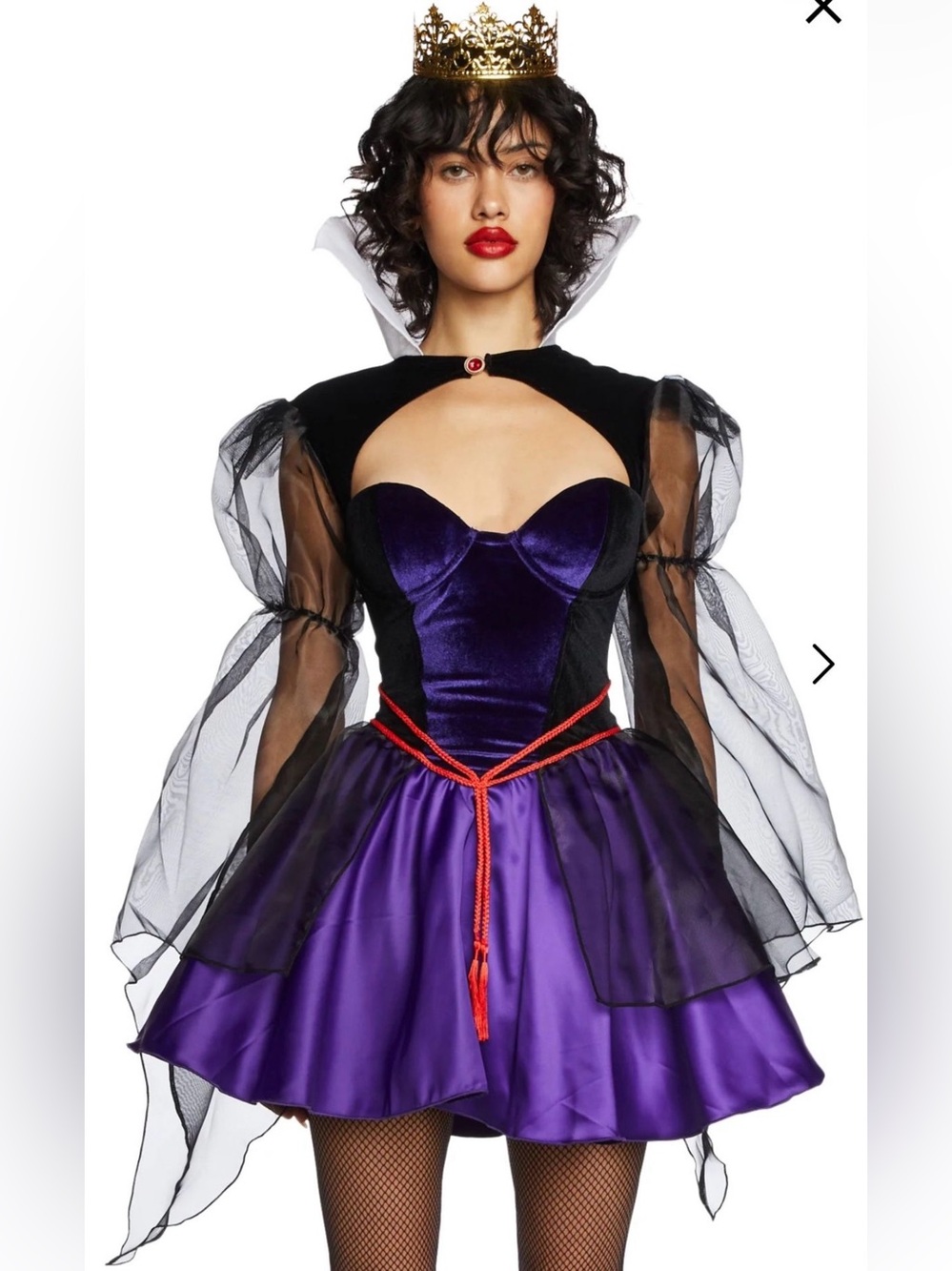 One Bad Apple Costume with crown NWOT